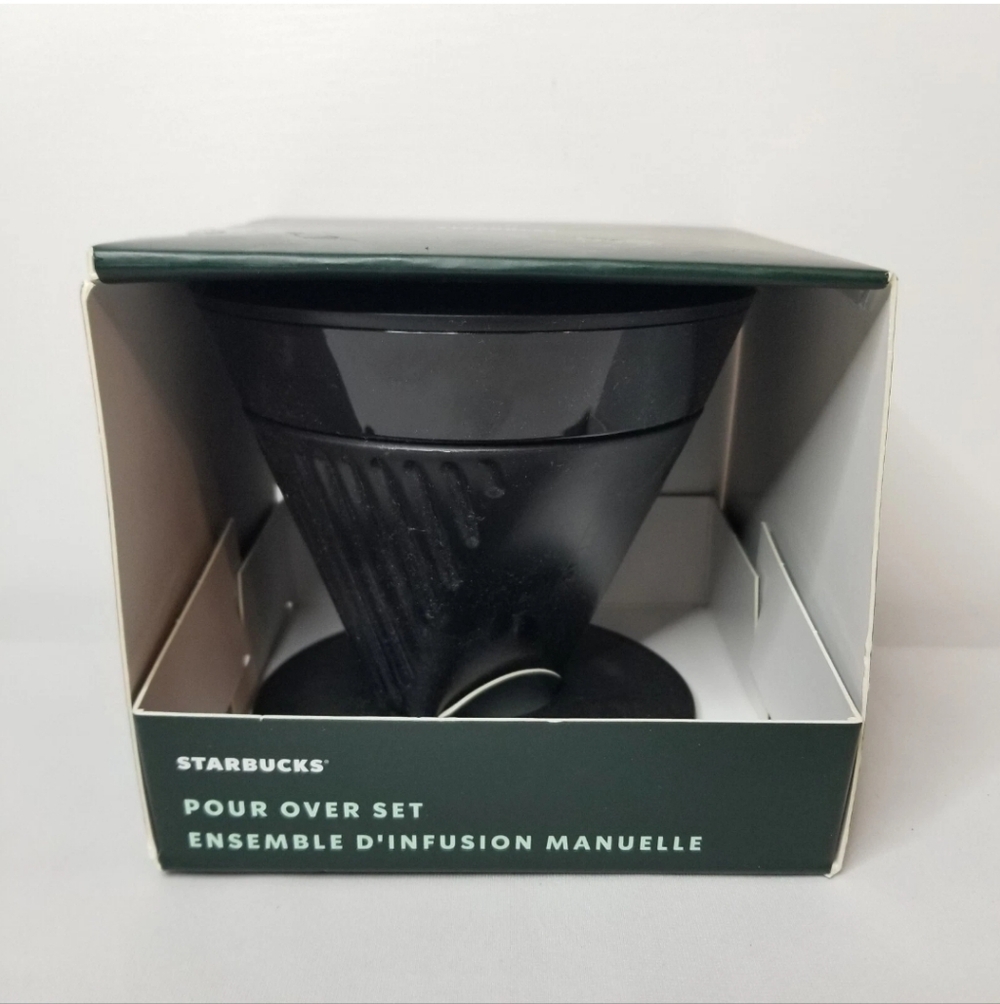 Starbucks Black Pour Over Set Coffee Funnel Brewing 2022 New in Package